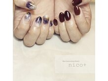 ニコ(nico+)/ちぐはぐネイル