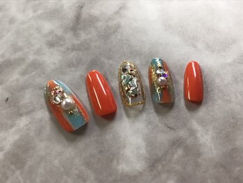 ネイルサロン ネイルクク 桑名駅前店(Nail KUKU)/8月キャンペーンデザイン