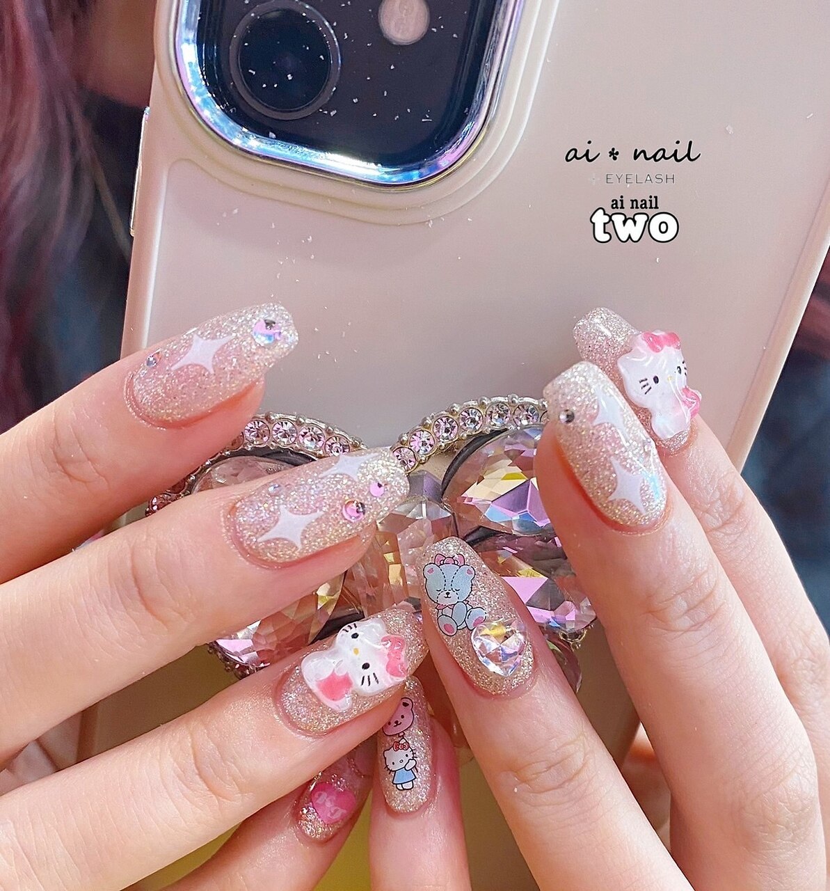キティちゃんネイル:PG007202923|アイネイルトゥー 小倉(ai キティちゃんネイル:PG007202923|アイネイルトゥー 小倉(ai