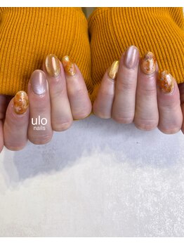 ウロネイルズ(ulo nails)/オレンジニュアンスネイル