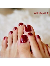 シンプル艶っとネイル