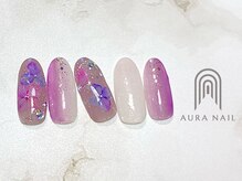 オーラ レアレア市川店内(AURA)/あじさいネイル◎縦グラデ
