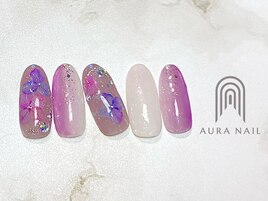 あじさいネイル◎縦グラデ