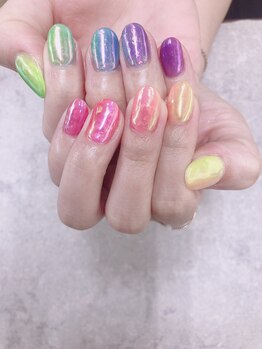ネイルサロンファストネイルプラス 新宿店(FAST NAIL PLUS)/夏ネイル2021【マルチカラー】
