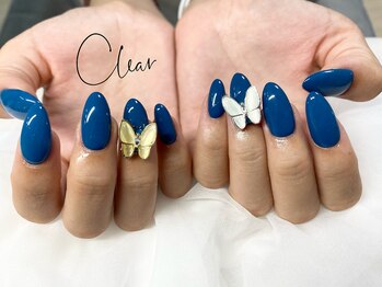クリア(Clear)/くすみブルーワンカラー