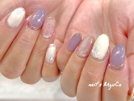 ガーリーフラワーネイル
