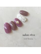 サロンリーベ(salon reve)/ホワイトレオパード×マット