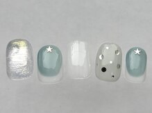 アイネイルズ 恵比寿店(I nails)/ニュアンスブルーポップ