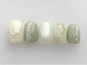 アイネイルズ 池袋店(I-nails)/グリーンニュアンス
