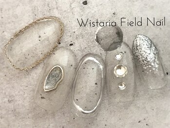ウィスタリアフィールドネイル MONAD店(WISTARIA FIELD)/クリアネイル メタリック