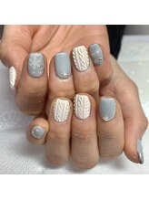 アイリッシュネイル 久屋大通店(Irish Nail)/ニット×ホワイトグレー