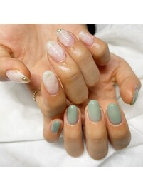 ちぐはぐアシンメトリーネイル