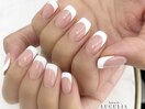 #シンプルフレンチネイル