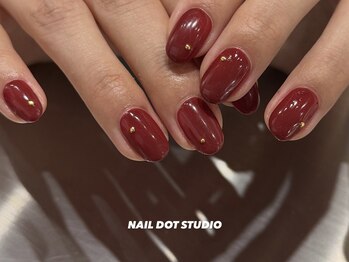 ネイルドットスタジオ 堺筋本町(NAIL DOT STUDIO)/ボルドーワンカラー