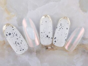 ネイルプラザ 河原町OPA店(NAIL PLAZA)/ダルメシアン×ミラーネイル☆