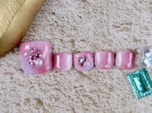 ショコ アンド ラム(Syoko&Lum)/☆ビジューグラデネイル☆