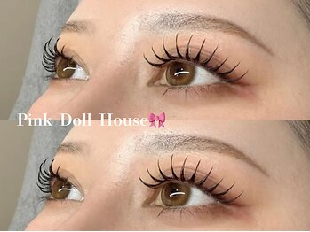 ピンクドールハウス 浜松店(Pink Doll House)の写真/《自まつ毛に優しいフラットラッシュで、理想のボリュームを実現♪》シングルorダブルの選択が可能◎
