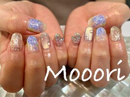 紫陽花ネイル