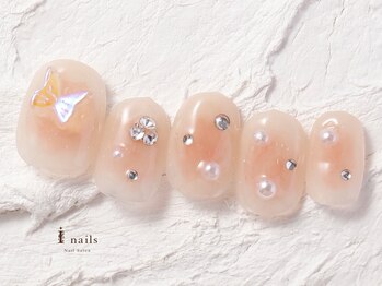 ジェミーネイル エビス(Jemiy nail ebisu)/蝶グラデーションパール11055yen