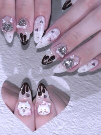 バレンタインネイル