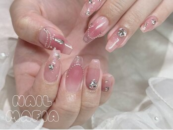 ネイルマフィア 新宿(NAIL MAFIA)/クリアネイル/チークネイル