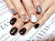 ラヴィアスプラス(LAVIAS+)/【ジェル】ワンカラ＋アート２本