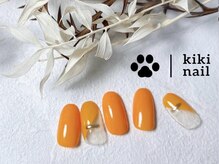 キキネイル たまプラーザ店(kikinail)/7.8月定額A/オレンジネイル