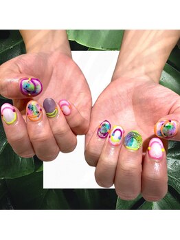 アヤネイルズ アンド アイラッシュ(AYA NAILZ.＆Eyelash)/カラフルアート