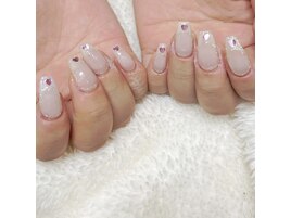 ラメフレンチ囲み ¥8000