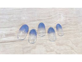 ブルー×ラメグラデーション