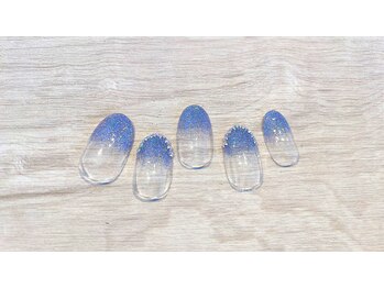 クレスト(CREST)/ブルー×ラメグラデーション