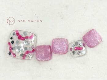 ネイルメゾン 梅田(NAIL MAISON)/カラーマグネットピンクホロ