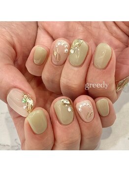 グリーディ(greedy)/お花ネイル