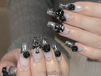 ダークハニー 原宿店(Dark Honey)/バレエコアレースフレンチネイル