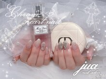 ジュア(jua)/Chrom×<3 heart nail