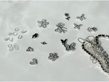 【京都ネイル】シルバー系パーツ