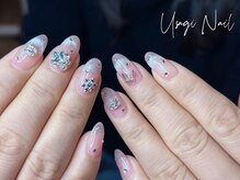 ウサギネイル 新大久保店(usagi nail)/マグネットフレンチ秋可愛い
