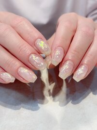 うるうる水感ネイル