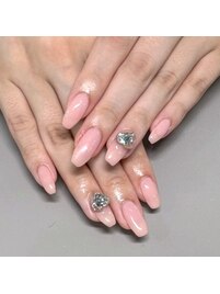 ハートビジューネイル/銀座