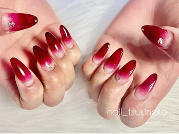 レッドグラデーションスカルプ