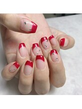 エムネイル(emu.nail)/赤フレンチ