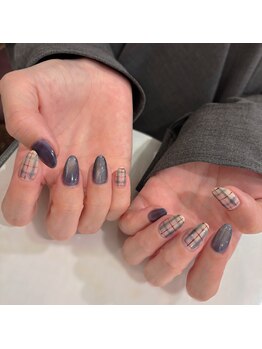 ハーティーネイル 自由が丘南口店(heartynail)/マグネット/チェックネイル/