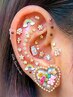 トレンドの、いっぱい付けて超かわいい♪【耳つぼジュエリー付け放題】¥3,500