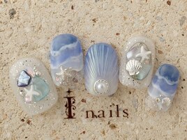 マーメイド海ネイル11500円