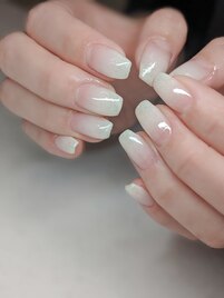 ホワイト×ラメ