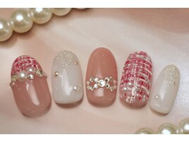 ツイードリボンネイル