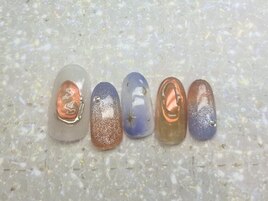 定額/夕焼けネイル