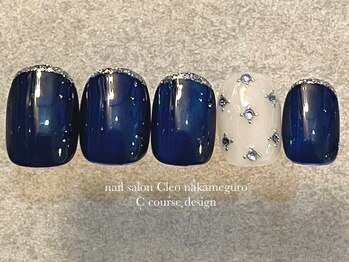 クレオ 中目黒店(Cleo)/【1月】ネイビー×ビジュー