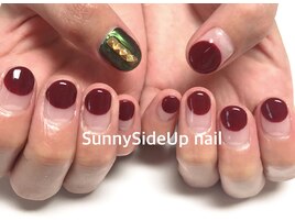 血豆フレンチネイル