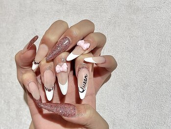 コフレ 心斎橋店(coffret)の写真/【当日予約もOK】スカルプ+アート2本¥8800/アート10本¥11000☆爪のフォルムを綺麗に長くみせたい方へ！